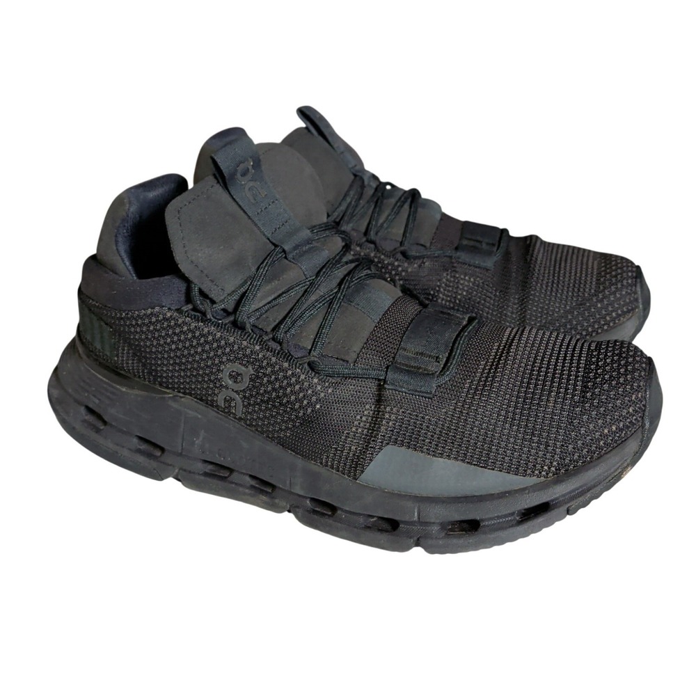 On Cloudnova Shoes Womens Size 9 Black CloudTec Running Sneakers Road Active